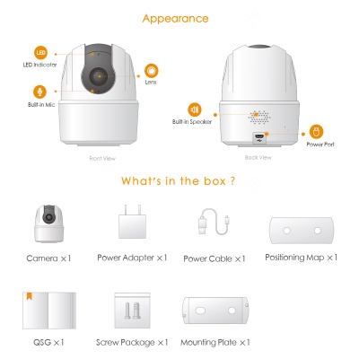 IMOU Ranger 2C 4MP (IPC-TA42CP-B-imou) Камера WiFi внутренняя поворотная 4Мп